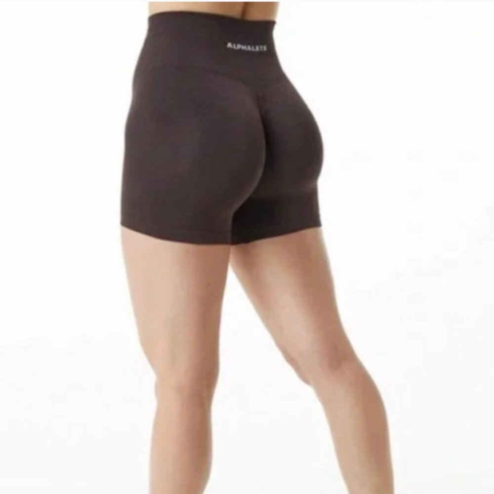Alphalete | Amplify  High Rise Short | Chocolate |  Women's Small